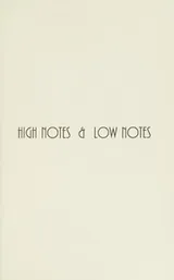 Cover of High notes & low notes