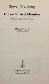 Cover of Die ersten drei Minuten