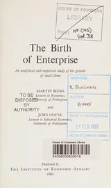Cover of The birth of enterprise