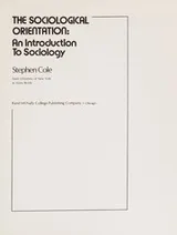 Cover of The sociological orientation