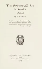 Cover of The fore-and-aft rig in America