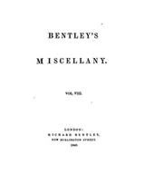 Cover of Bentley's Miscellany