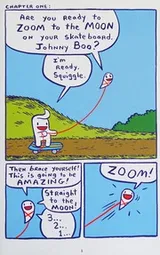Cover of Johnny Boo zooms to the Moon