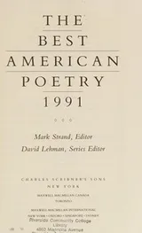 Cover of The Best American poetry, 1991
