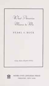 Cover of What America means to me