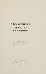 Cover of Mechanics of solids and fluids