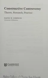 Cover of Constructive Controversy