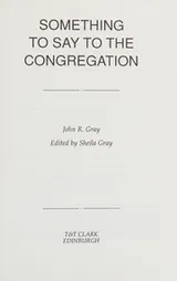 Cover of Something to Say to the Congregation