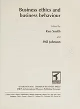 Cover of Business ethics and business behaviour