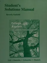 Cover of Student's Solutions Manual for College Algebra