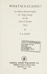 Cover of What is a classic?