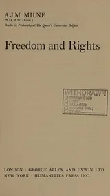 Cover of Freedom and rights