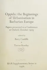 Cover of Oppida, the beginnings of urbanisation in barbarian Europe