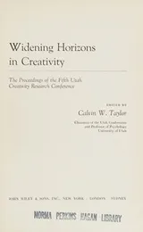 Cover of Widening horizons in creativity
