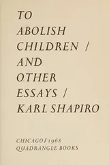 Cover of To abolish children