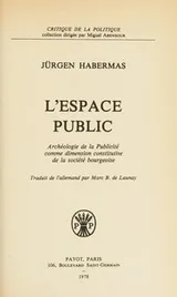 Cover of L'espace public