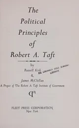 Cover of The political principles of Robert A. Taft