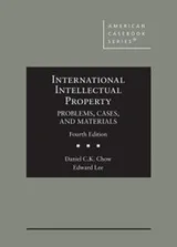 Cover of International Intellectual Property, Problems, Cases and Materials