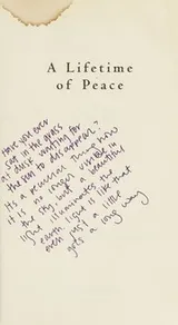 Cover of A lifetime of peace