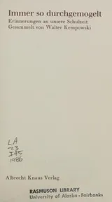 Cover of Immer so durchgemogelt