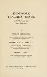 Cover of Shopwork teaching tricks and other aids for shop teachers