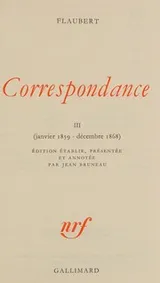 Cover of Correspondance. Janvier 1859 - Decembre 1868