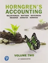 Cover of Horngren's Accounting, Volume 2, Eleventh Canadian Edition