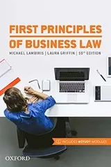 Cover of First Principles of Business Law 2017