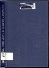 Cover of The Social Philosophy of Martin Buber