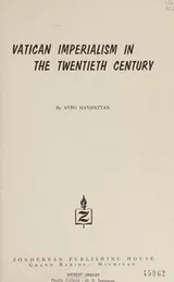 Cover of Vatican imperialism in the twentieth century