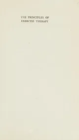 Cover of The principles of exercise therapy