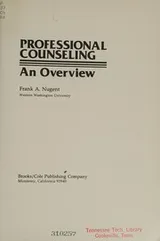Cover of Professional counseling, an overview