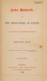 Cover of John Howard, and the prison-world of Europe