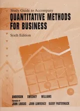 Cover of Quant Methods Busns Ed6