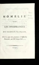 Cover of Home lie sur les souffrances du clerge  franc ʹais