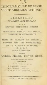 Cover of In theoriam quae de sensu viget argumentationes