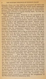 Cover of Crane, The Western Writings of Stephen