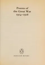 Cover of Poems of the Great War 1914-1918