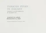 Cover of Turkish pears in August