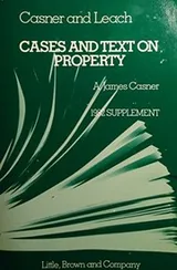 Cover of Casner and Leach's cases and text on property