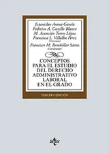 Cover of Conceptos para el estudio del derecho administrativo laboral en el grado