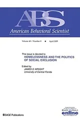 Cover of Homelessness and the Politics of Social Exclusion (Topical Issues of American Behavioral Scientist)