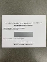 Cover of Living Theater 7th Edition Student Access Code
