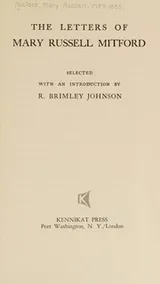 Cover of The letters of Mary Russell Mitford