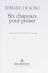 Cover of Six chapeaux pour penser