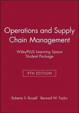 Cover of Operations and Supply Chain Management, 9e WileyPLUS Learning SpaceStudent Package
