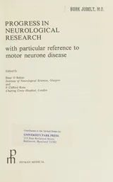 Cover of Progress in neurological research, with particular reference to motor neurone disease