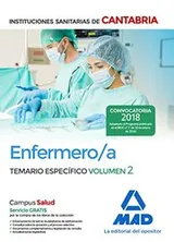 Cover of Enfermero/a de las Instituciones Sanitarias de Cantabria. Temario específico volumen 2