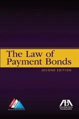 Cover of The law of payment bonds