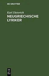 Cover of Neugriechische Lyriker